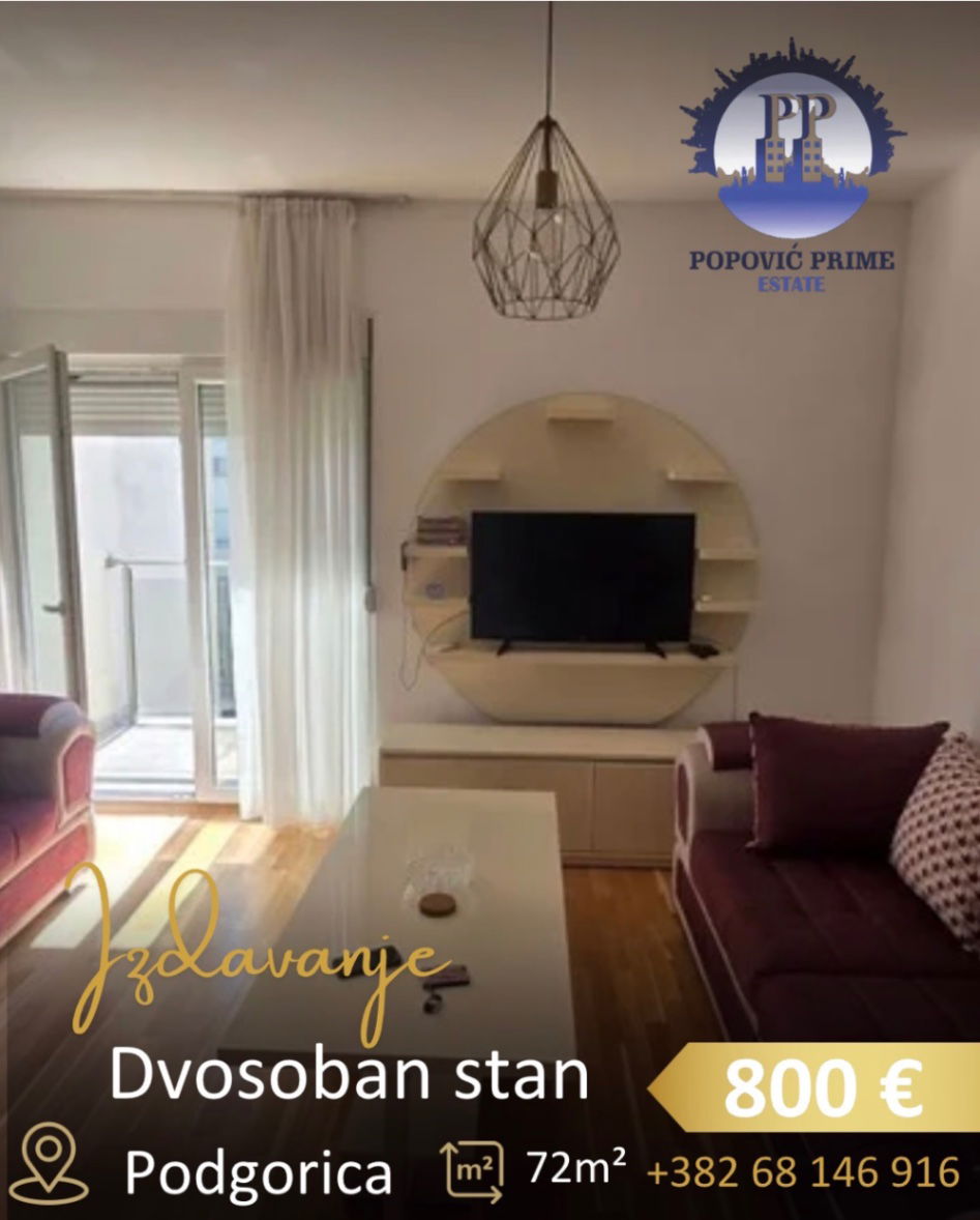 Оренда - Квартира Podgorica, Blok 9