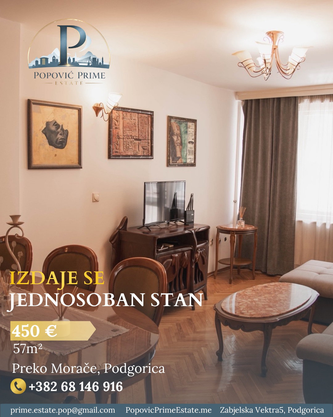 Izdavanje - Stan Podgorica, Preko Morače