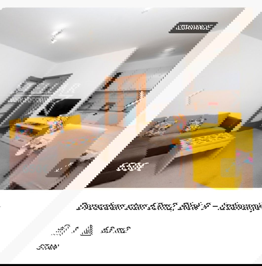 Rent - Apartment Podgorica, Blok 9