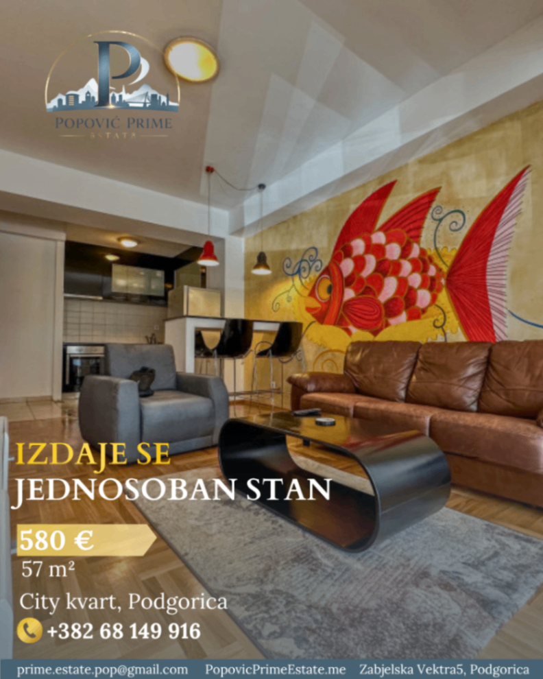 Izdavanje - Stan Podgorica, City Kvart