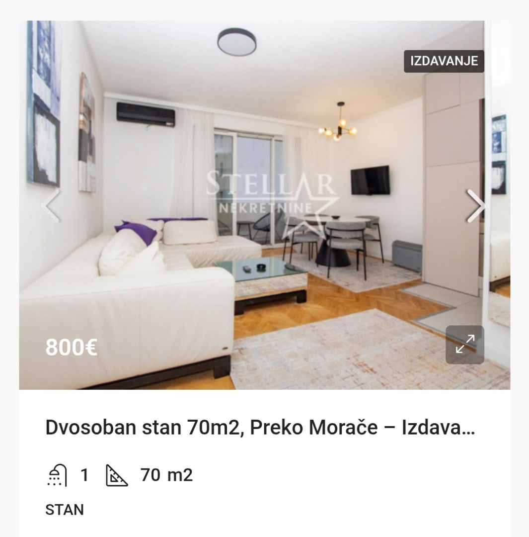 Rent - Apartment Podgorica, Preko Morače