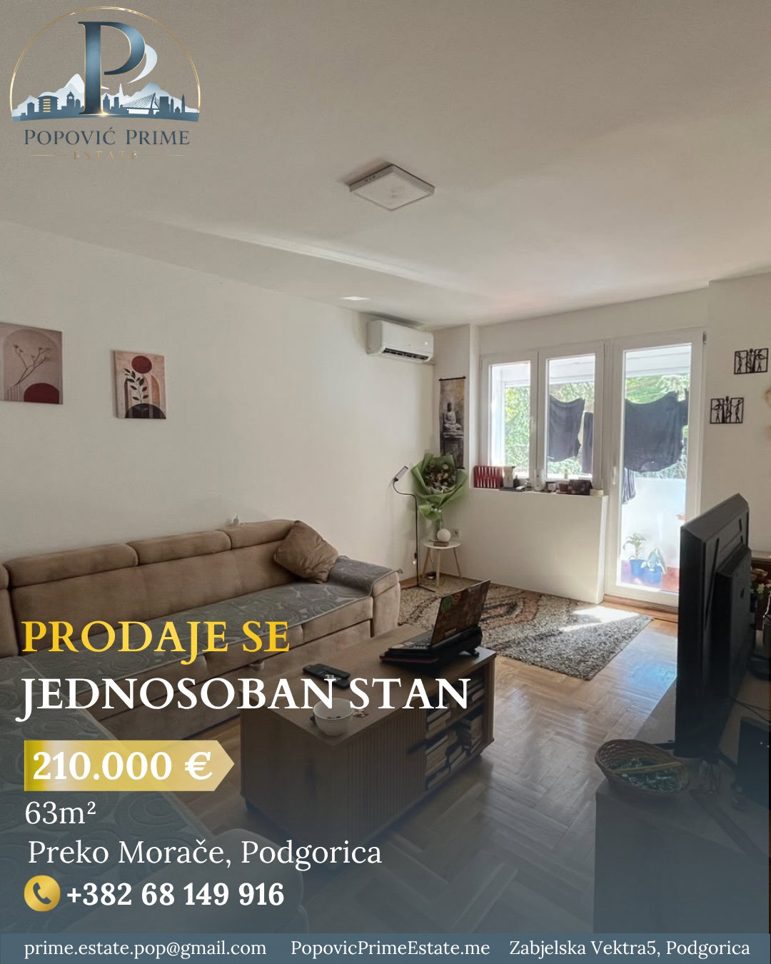 Satılık - Daire Podgorica, Preko Morače