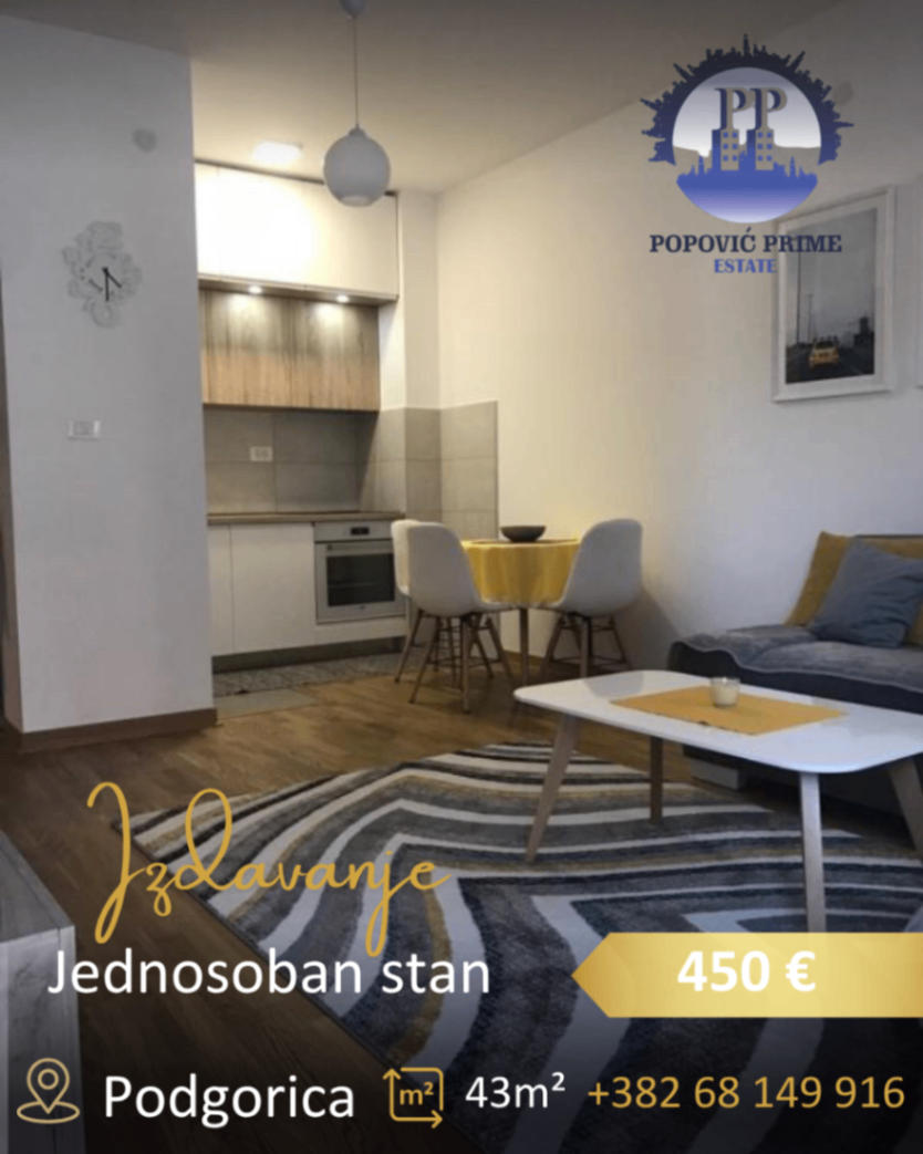 Izdavanje - Stan Podgorica, City Kej