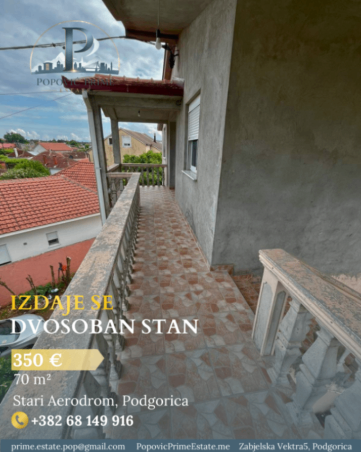Izdavanje - Stan Podgorica, Stari Aerodrom
