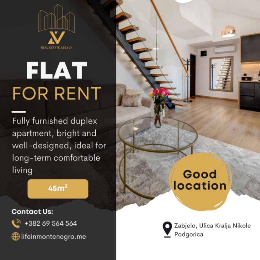 Оренда - Квартира Podgorica, Zabjelo