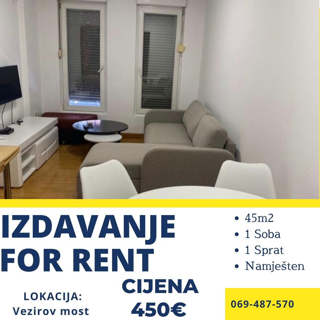 Izdavanje - Stan Podgorica, Vezirov Most