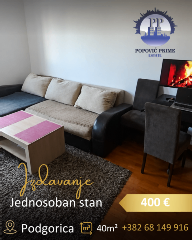 Izdavanje - Stan Podgorica, Pobrežje