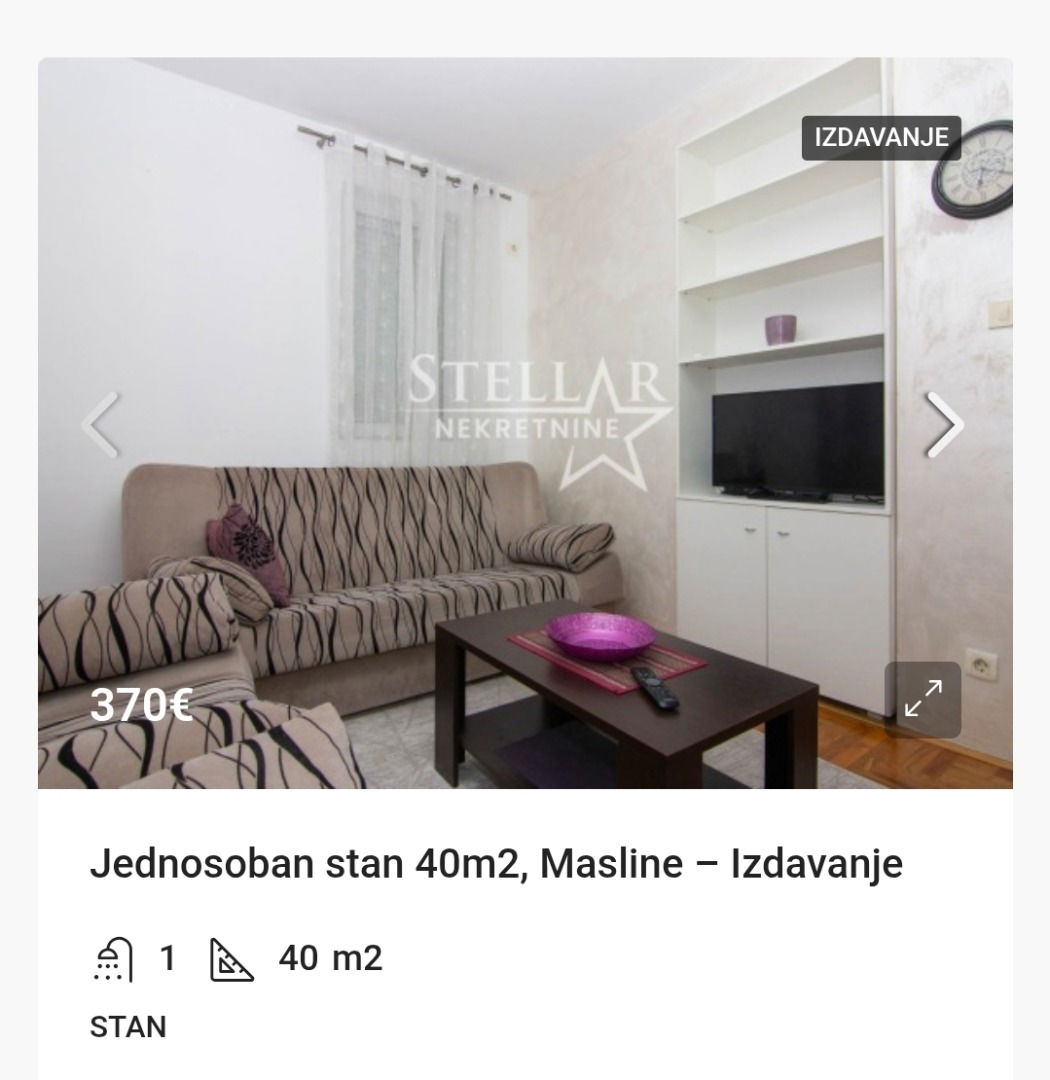 Izdavanje - Stan Podgorica, Masline