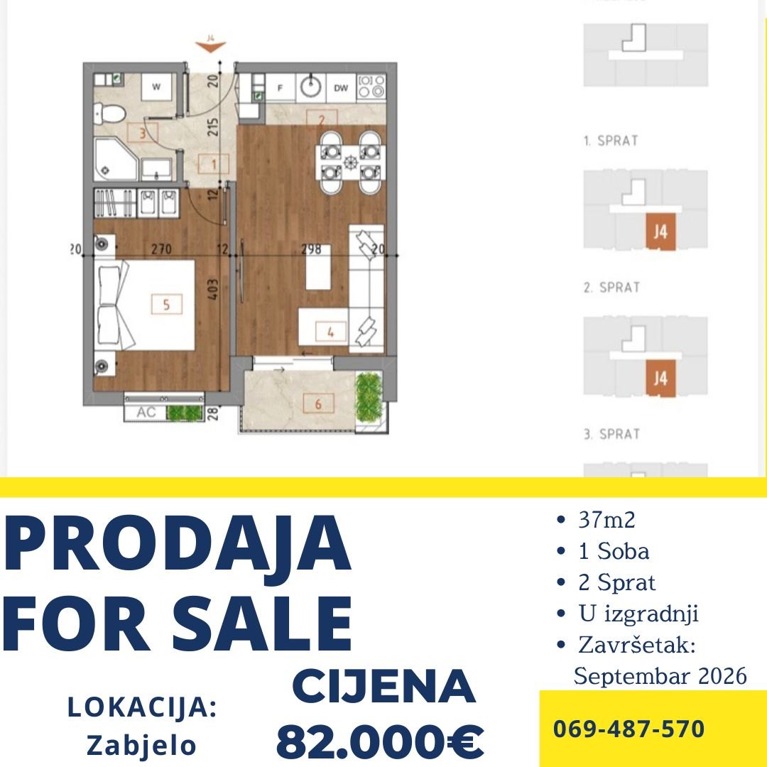 Prodaja - Stan Podgorica, Zabjelo