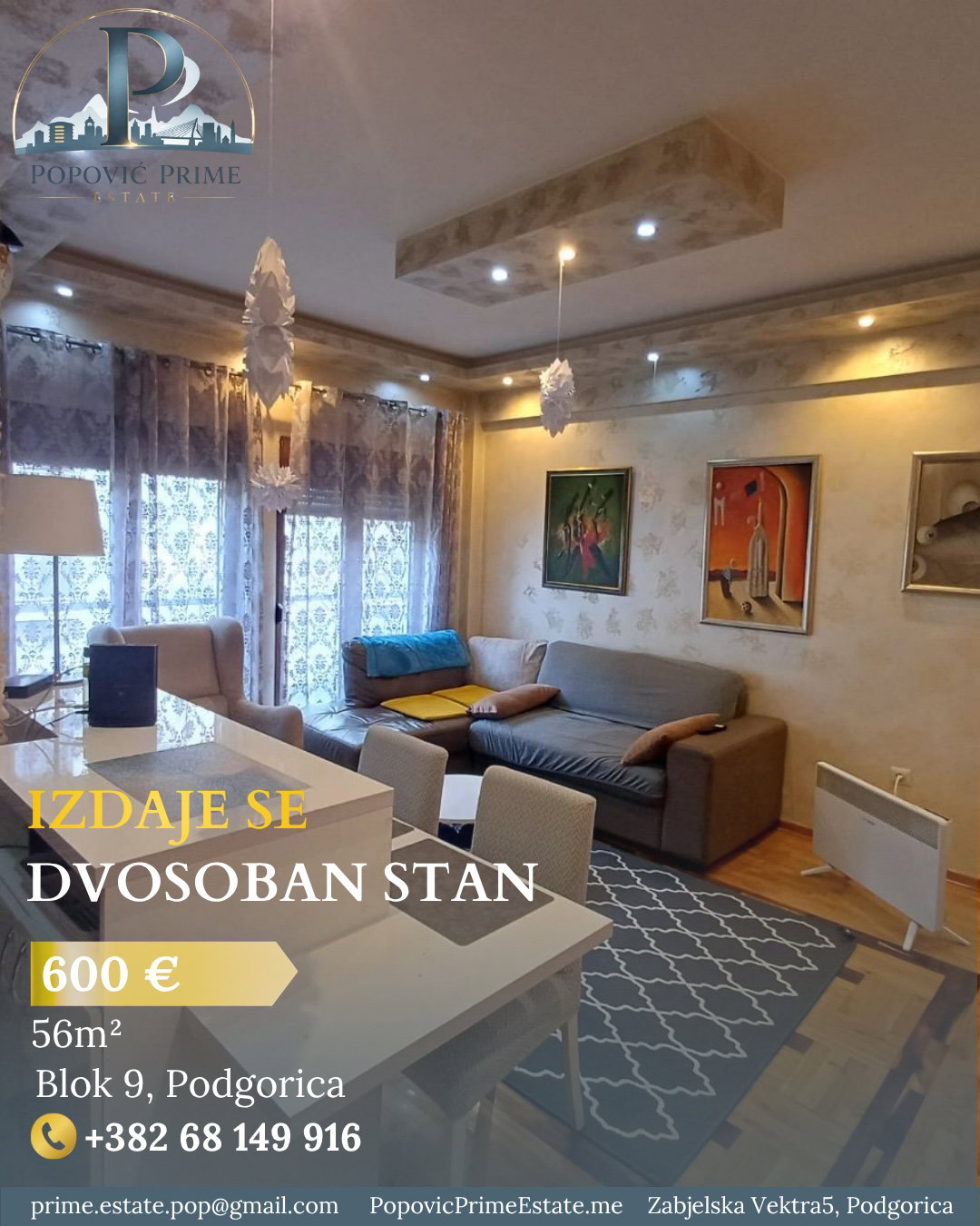 Kiralık - Daire Podgorica, Blok 9