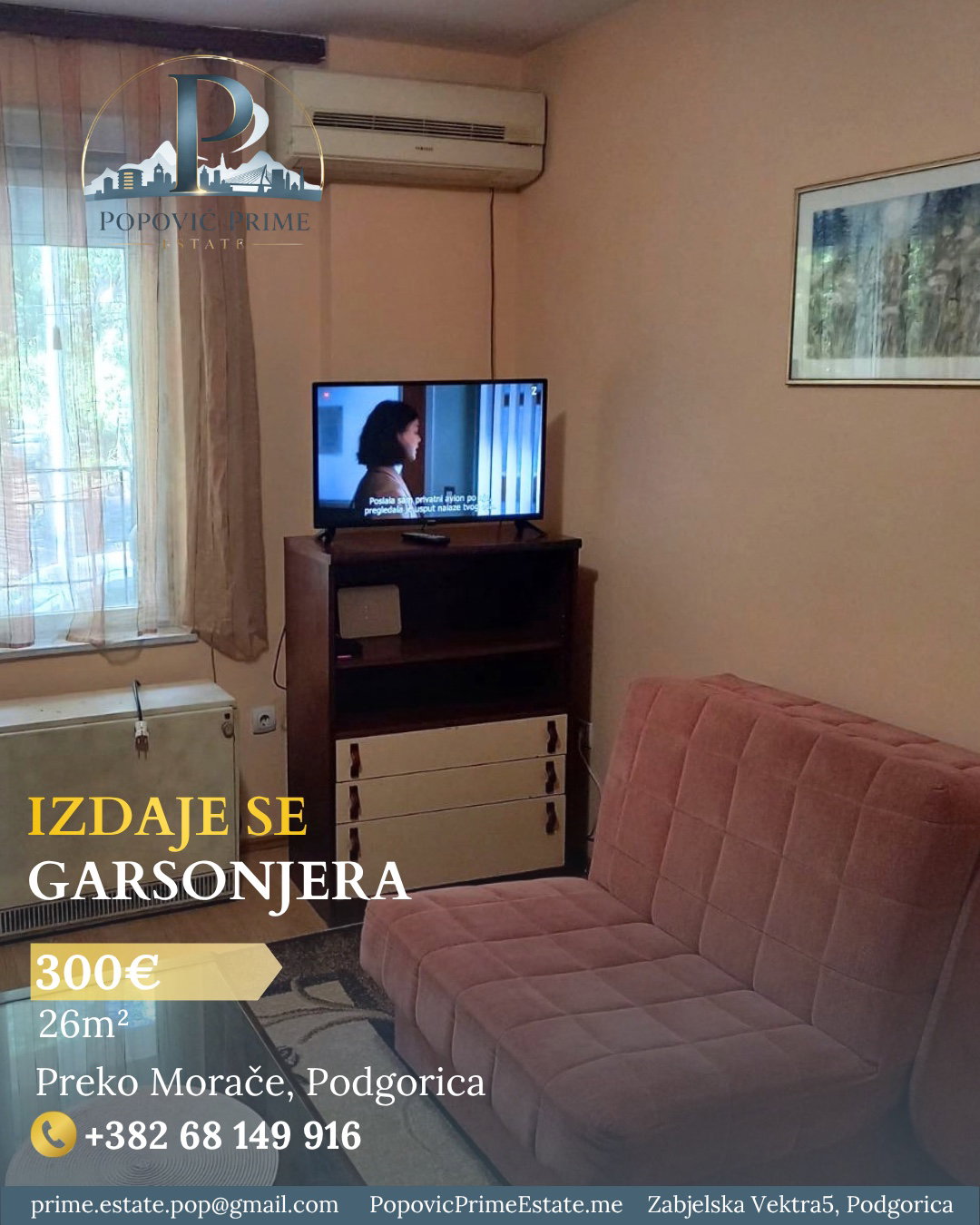 Izdavanje - Stan Podgorica, Preko Morače