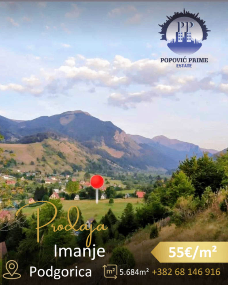Sale - Land Podgorica, Veruša