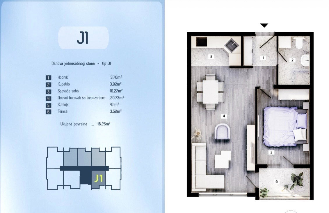 Prodaja - Stan Podgorica, Zabjelo