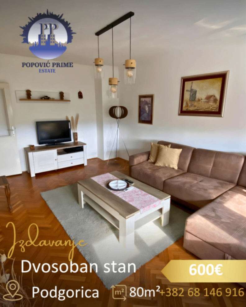 Izdavanje - Stan Podgorica, Zabjelo