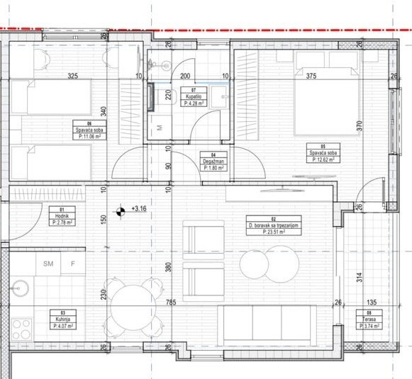 Продаж - Квартира Podgorica, Gornja Gorica