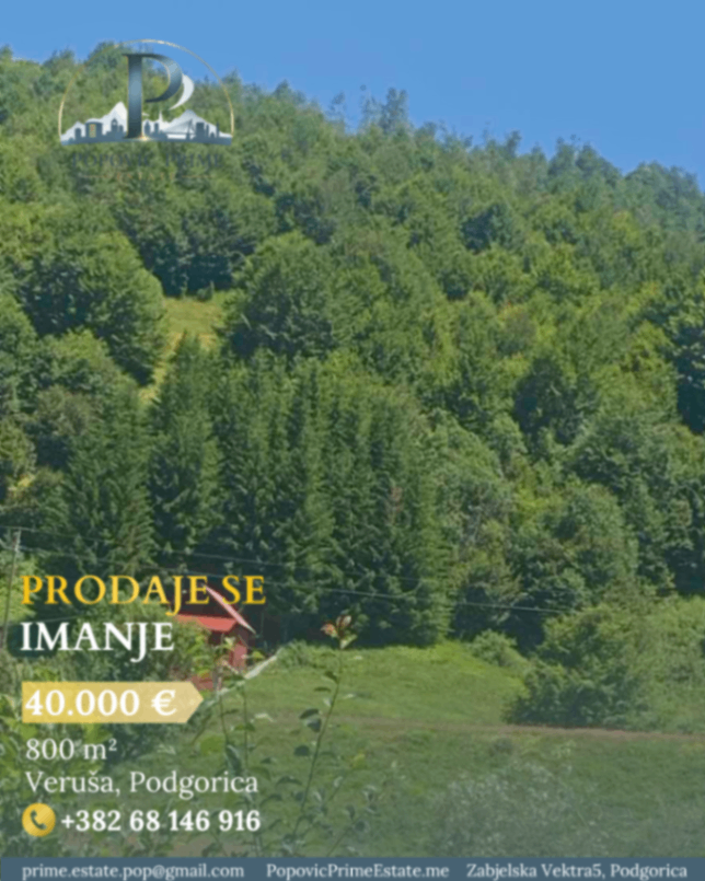 Satılık - Arazi Podgorica, Veruša
