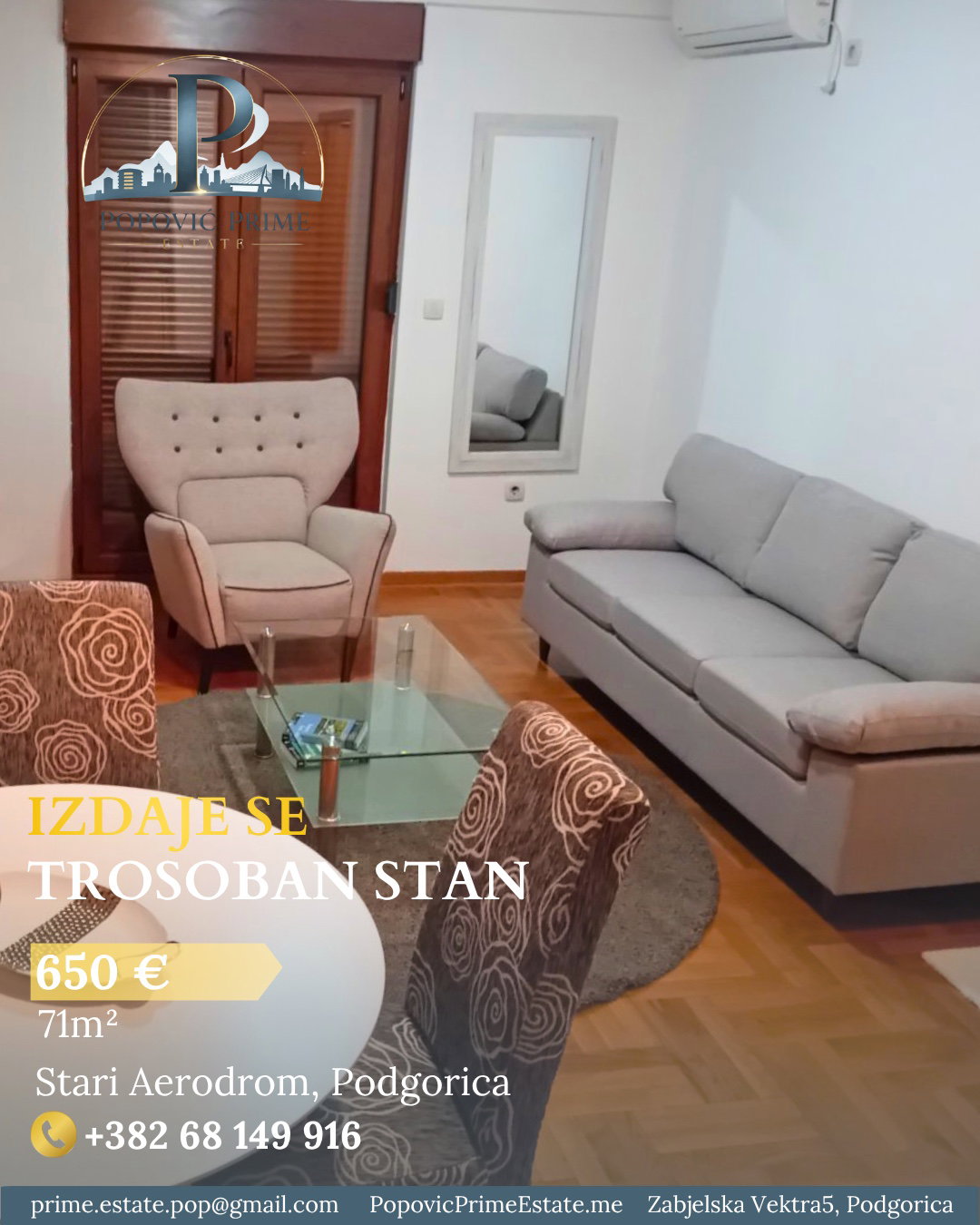 Аренда - Квартира Podgorica, Stari Aerodrom