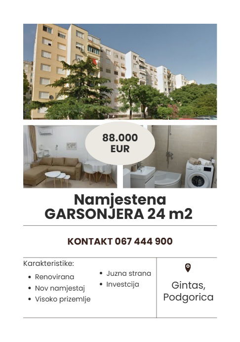 Sale - Apartment Podgorica, Gintaš