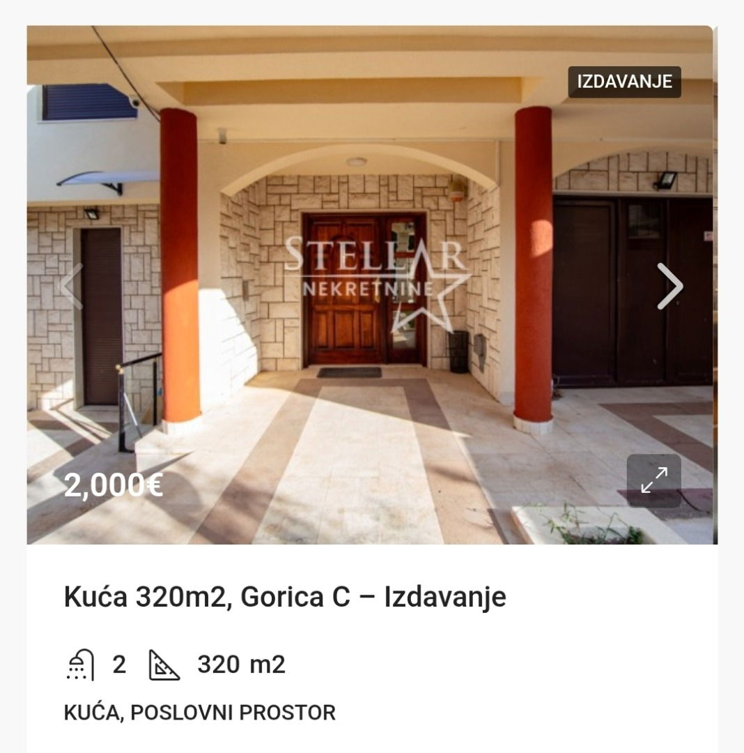 Rent - House Podgorica, Gorica C