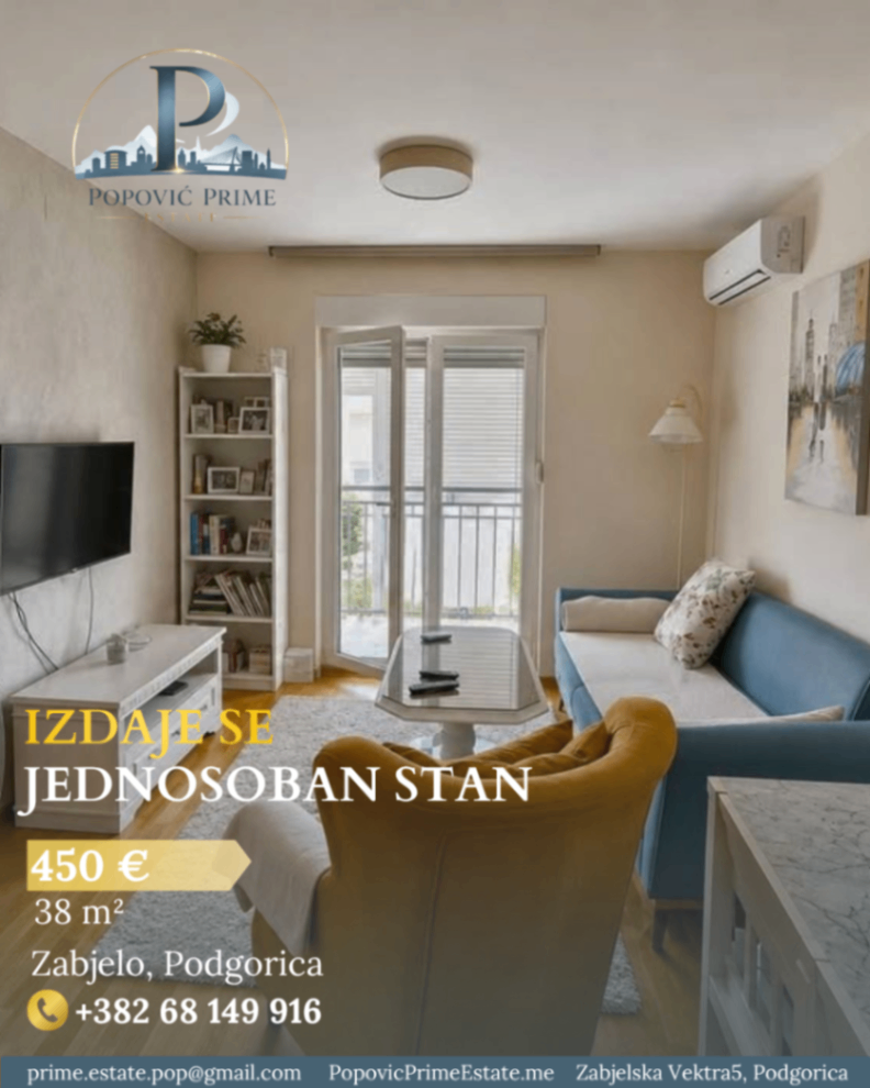 Izdavanje - Stan Podgorica, Zabjelo