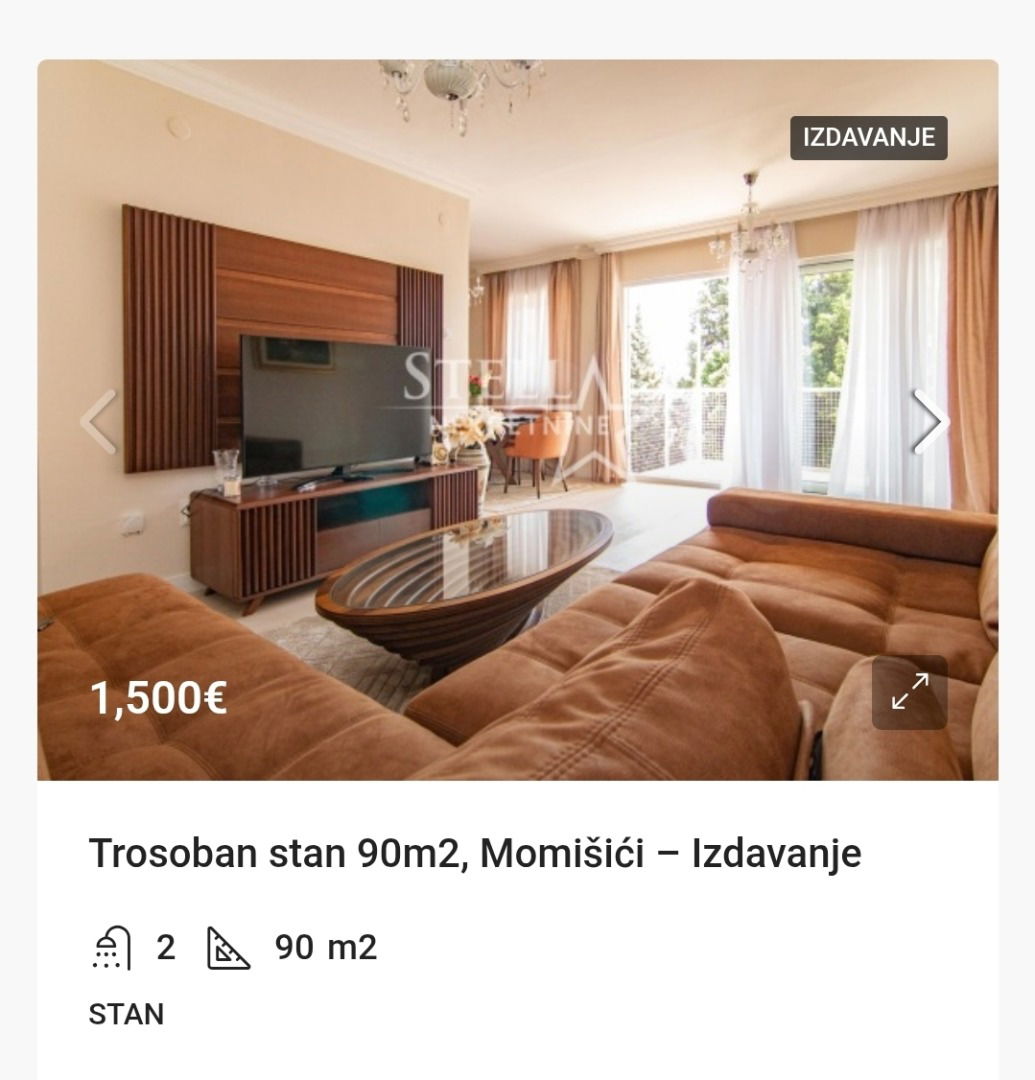 Izdavanje - Stan Podgorica, Momišići