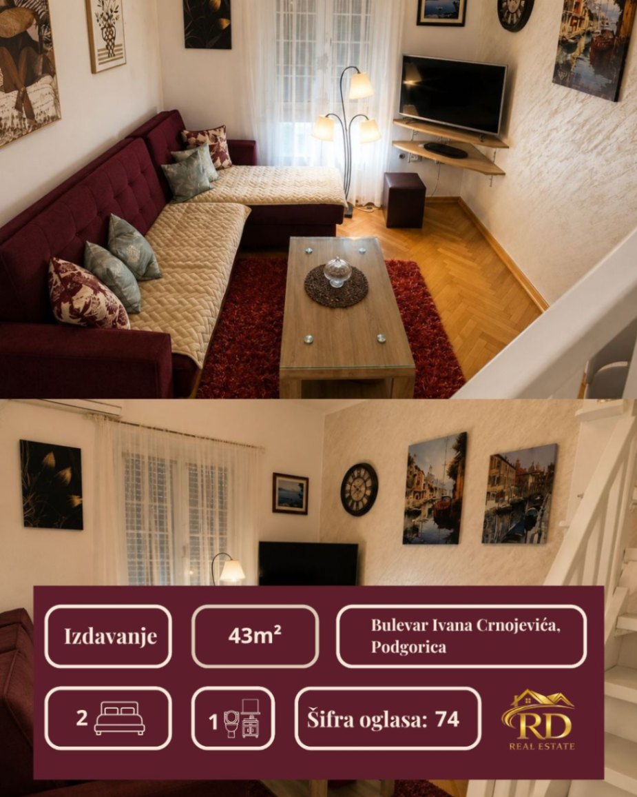Kiralık - Daire Podgorica, Centar
