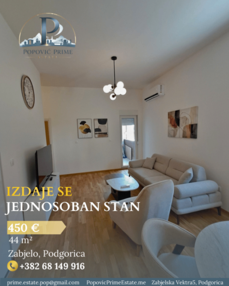 Izdavanje - Stan Podgorica, Zabjelo