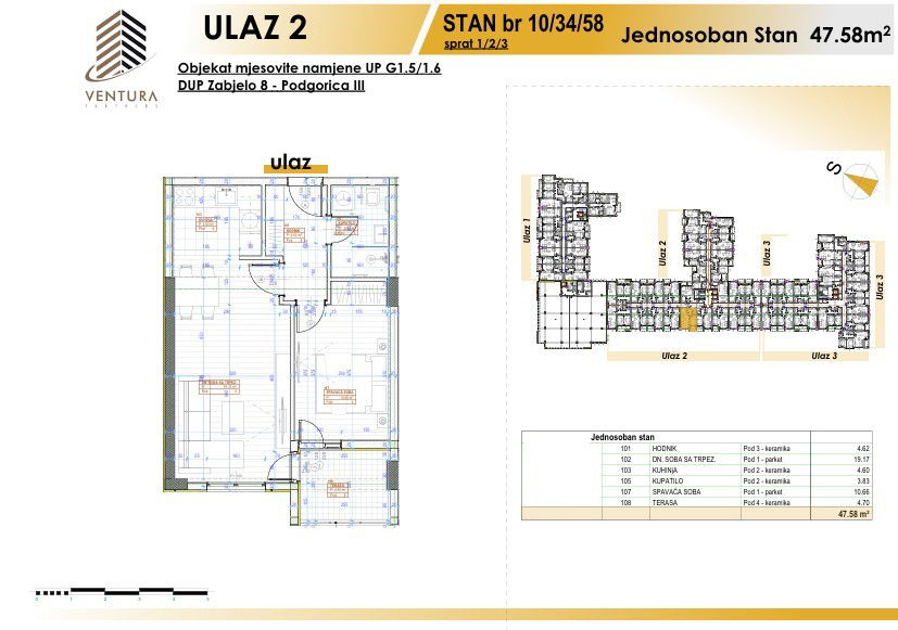 Продаж - Квартира Podgorica, Zabjelo