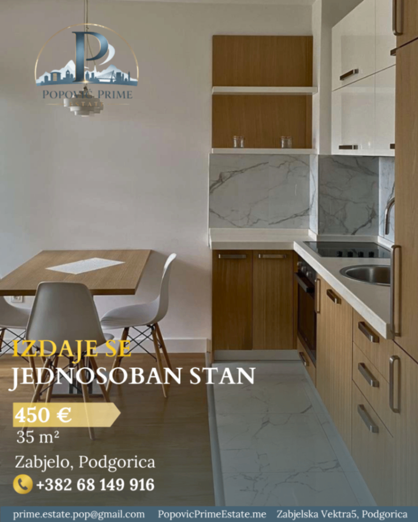 Izdavanje - Stan Podgorica, Zabjelo