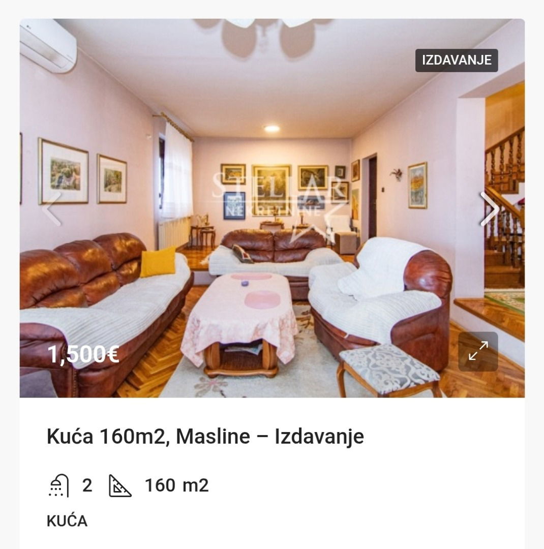 Izdavanje - Kuća Podgorica, Masline