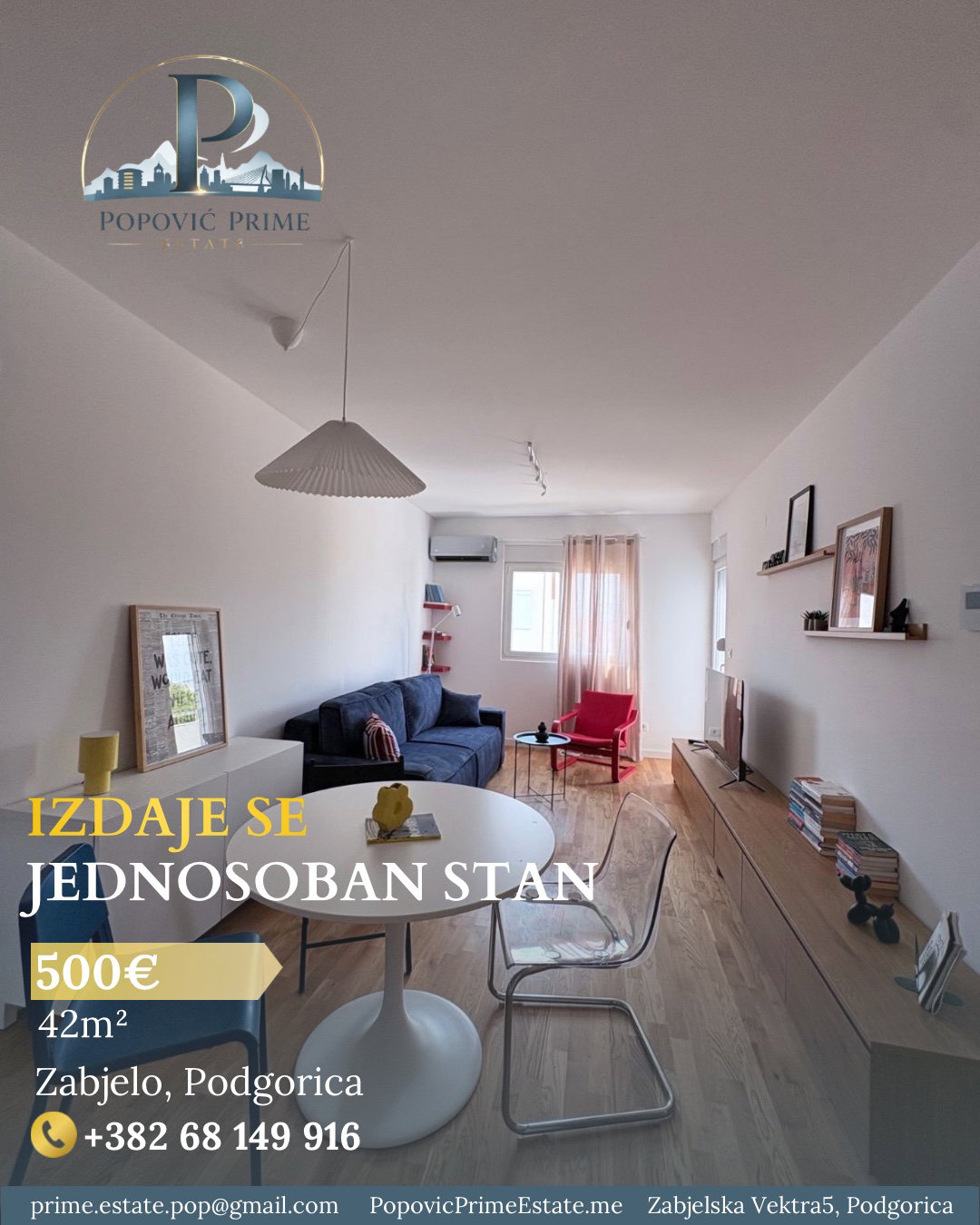 Izdavanje - Stan Podgorica, Zabjelo