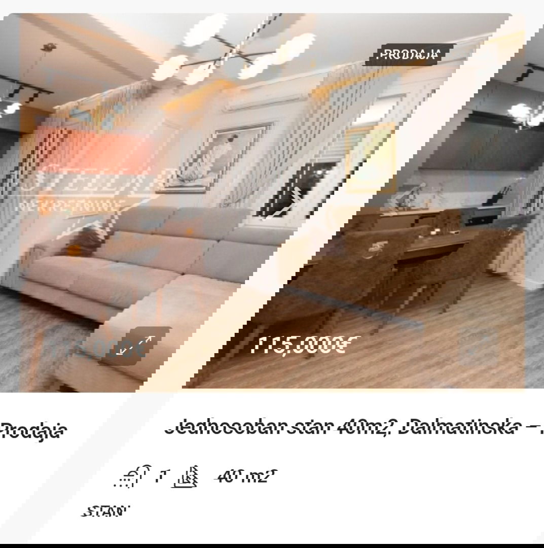 Продаж - Квартира Podgorica, Dalmatinska ulica