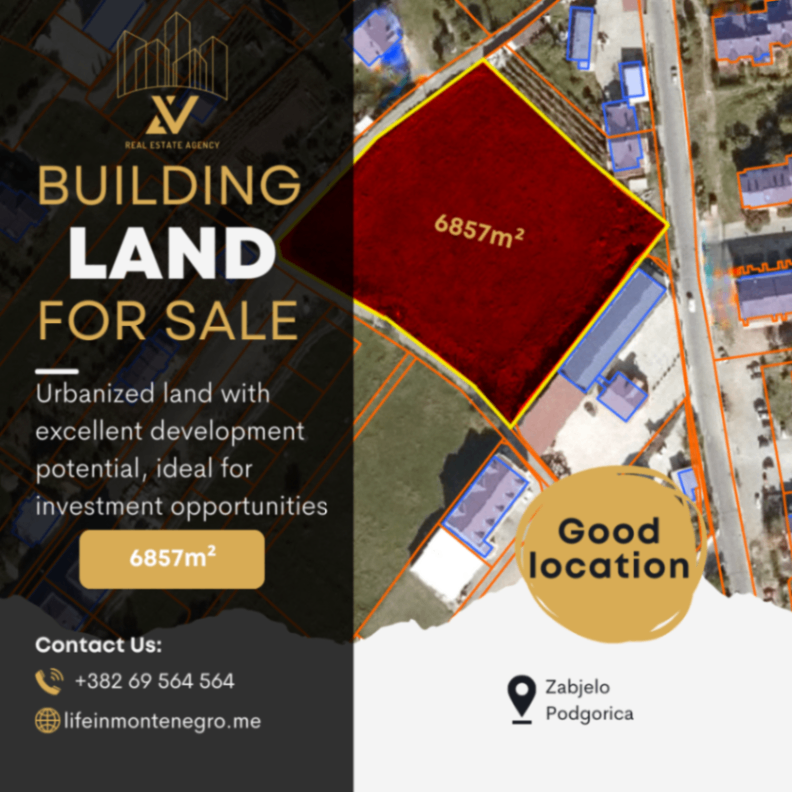 Продаж - Земля Podgorica, Zabjelo