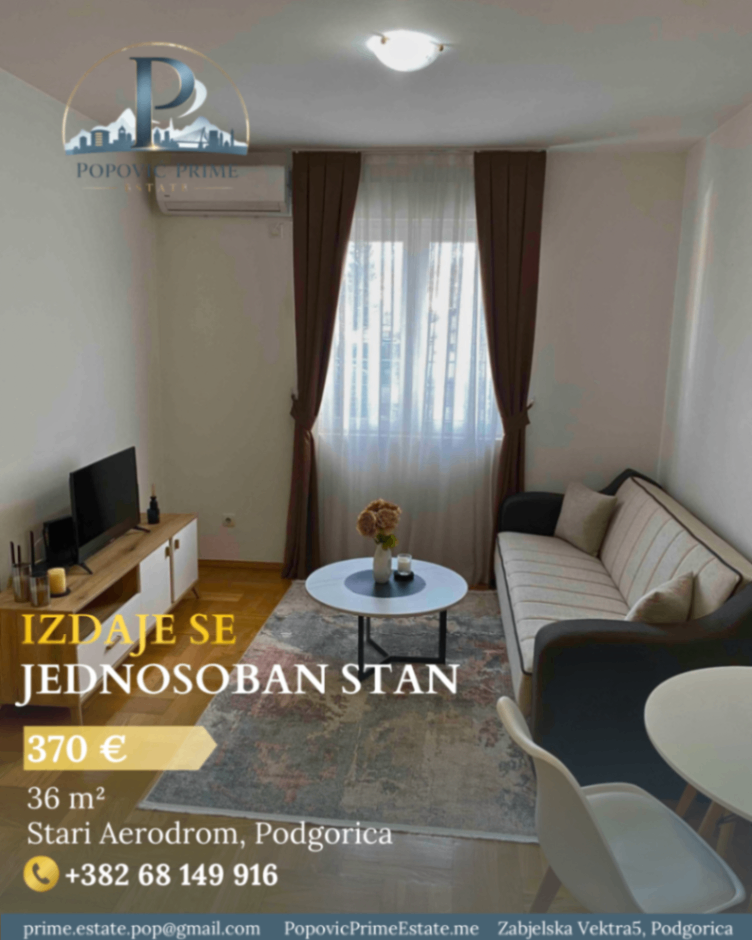 Izdavanje - Stan Podgorica, Stari Aerodrom
