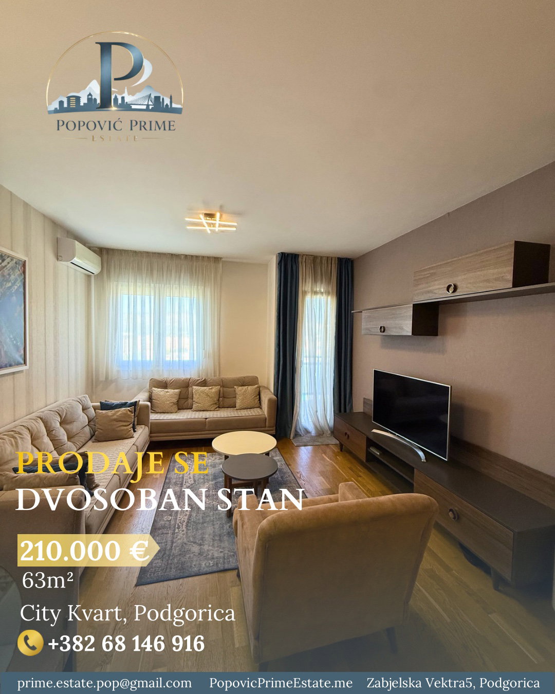 Продажа - Квартира Podgorica, City Kvart