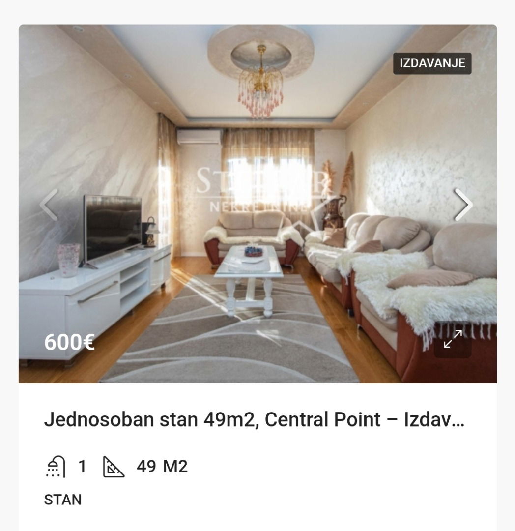 Izdavanje - Stan Podgorica, Central Point