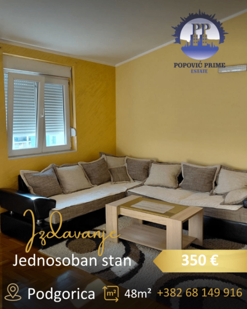 Izdavanje - Stan Podgorica, Zabjelo