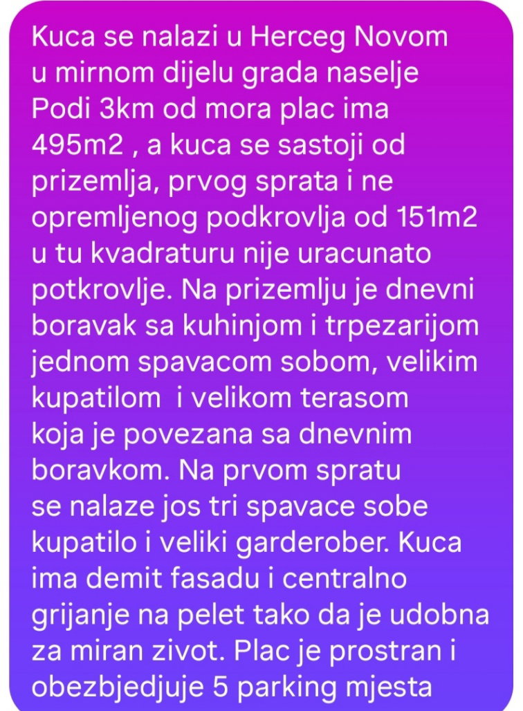 Prodaja - Kuća Herceg Novi, Podi