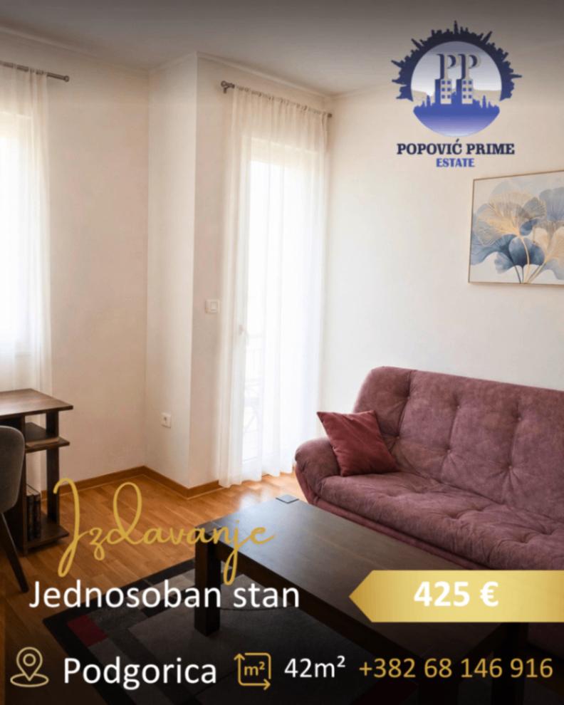 Izdavanje - Stan Podgorica, Tuški Put