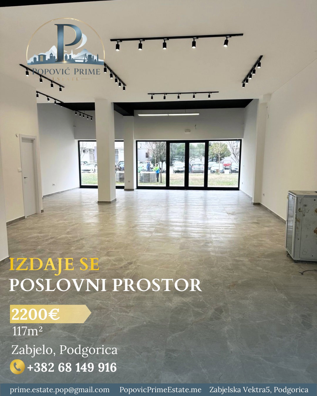 Izdavanje - Poslovni prostor Podgorica, Zabjelo