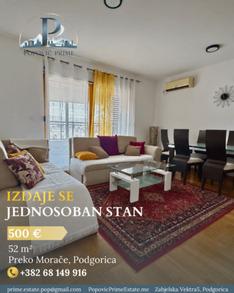 Аренда - Квартира Podgorica, Preko Morače