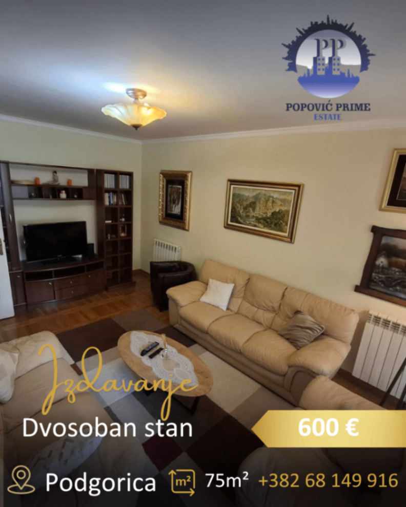 Izdavanje - Stan Podgorica, Pod Goricom
