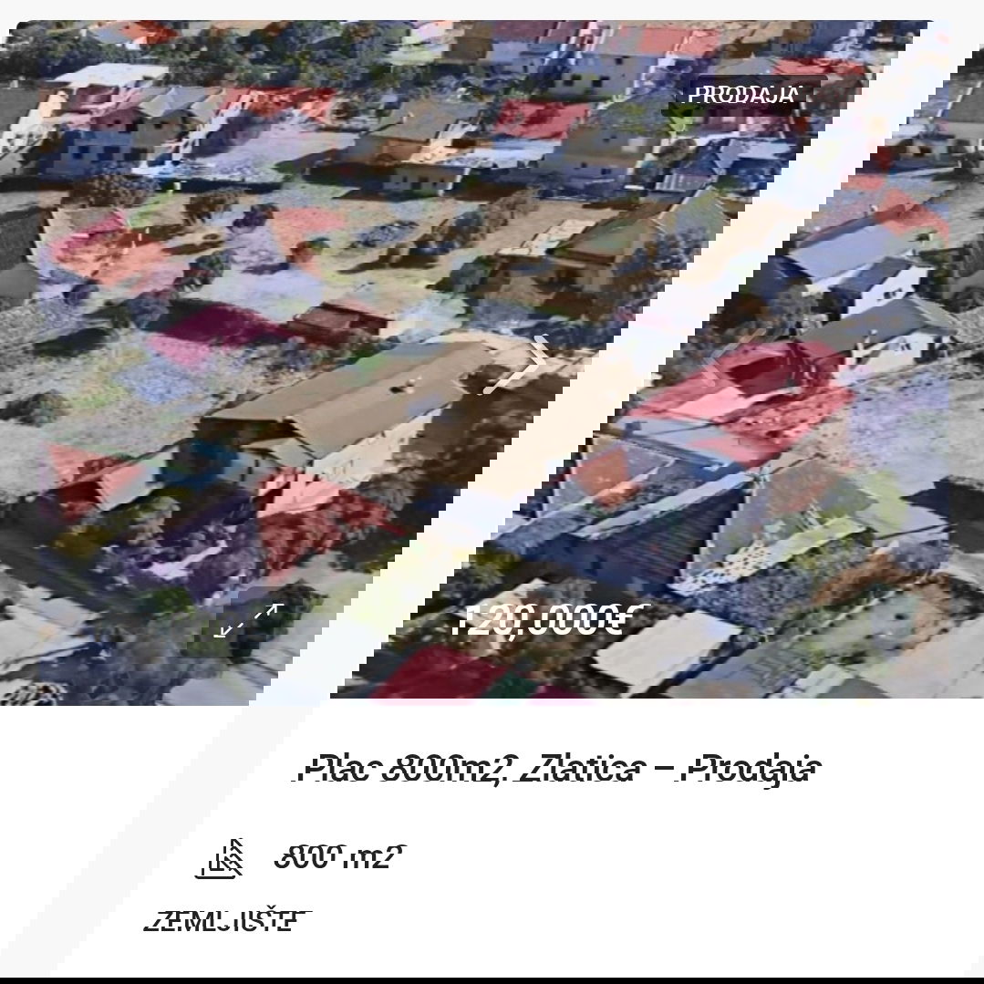 Продажа - Земля Podgorica, Zlatica