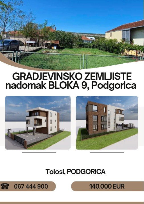 Prodaja - Zemljište Podgorica, Tološi