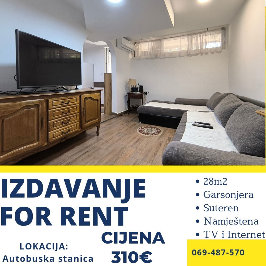 Izdavanje - Stan Podgorica, Kod Autobuske Stanice