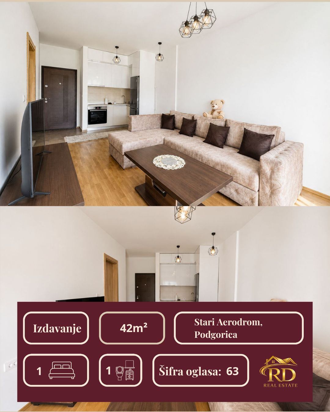 Kiralık - Daire Podgorica, Zabjelo