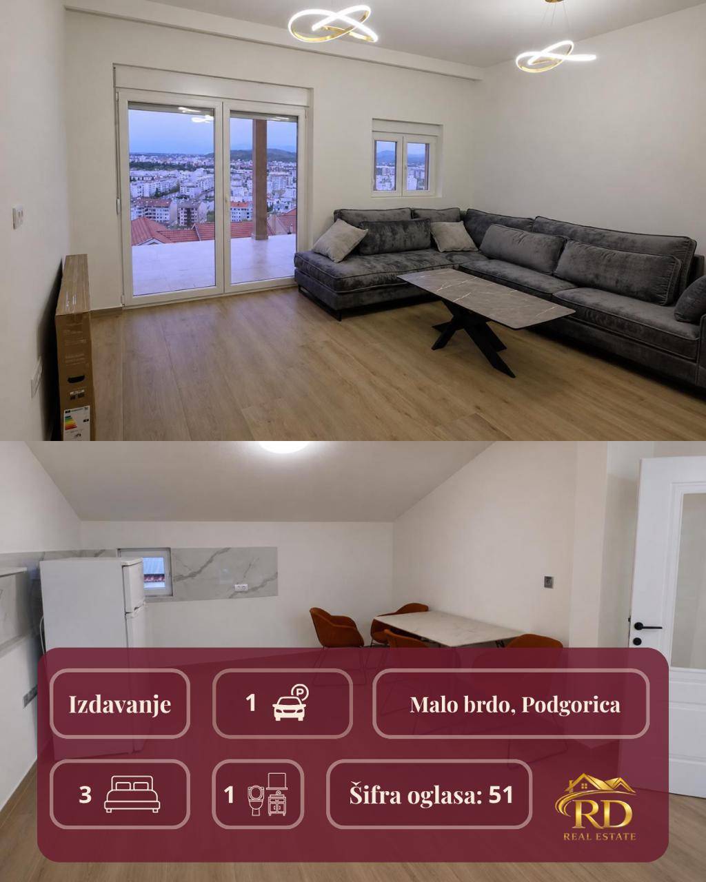 Kiralık - Daire Podgorica, Malo Brdo