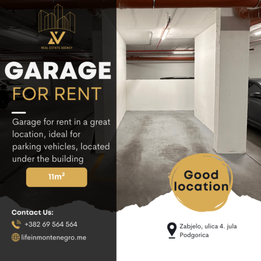 Rent - Garage Podgorica, Zabjelo