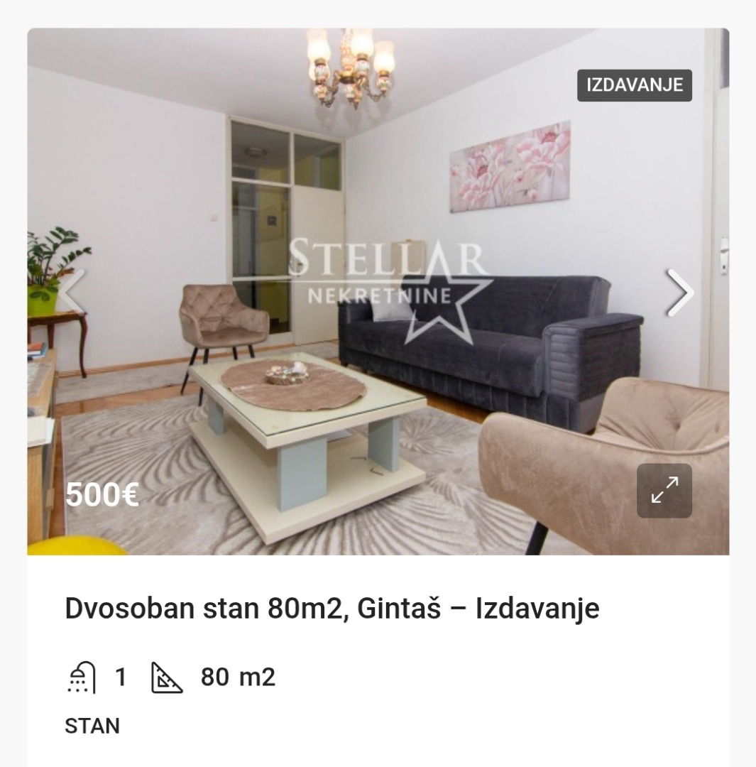 Rent - Apartment Podgorica, Gintaš