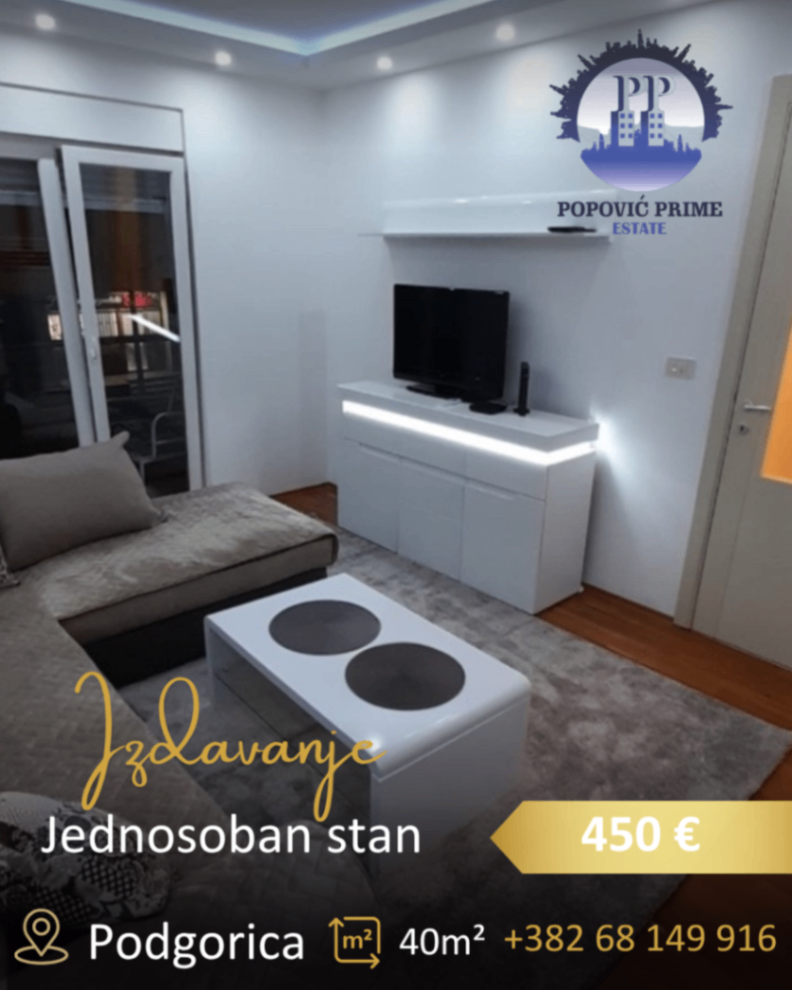 Izdavanje - Stan Podgorica, Zabjelo